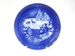 ROYAL COPENHAGEN　ロイヤルコペンハーゲン　「winter in the forest」　イヤープレート(2002年)　洋食器
